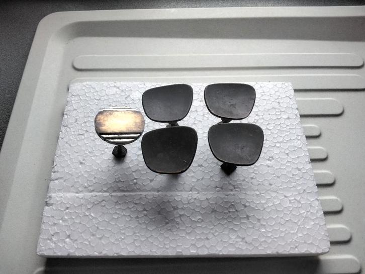 Lot 5 anciennes poignées de meubles Huwil - West Germany, Bricolage & Construction, Serrurerie de bâtiment & Dispositif de fermeture