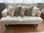 Beige 2-zits zetel –nieuwe bekleding 2025– zeer goede staat, Comme neuf, Enlèvement, Deux personnes, Tissus
