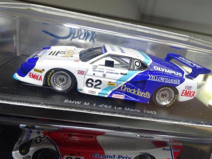 BMW M1 Le Mans 1981 Spark 1/43, Hobby en Vrije tijd, Modelauto's | 1:43, Zo goed als nieuw, Auto, Overige merken, Ophalen of Verzenden
