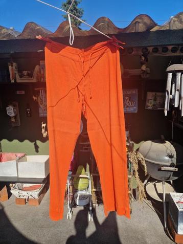 luchtige oranje katoenen zomerbroek - M beschikbaar voor biedingen