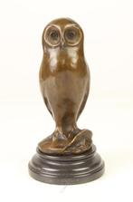 Bronzen Beeld van een jonge Uil GRATIS LEVERING, Antiek en Kunst, Verzenden, Brons
