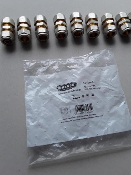 Henco koppelingen alpex 16mm-naar 15mm knelkoppeling nieuw, Doe-het-zelf en Bouw, IJzerwaren en Bevestigingsmiddelen, Nieuw, Overige typen