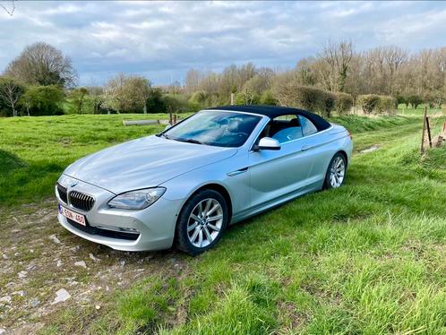 BMW 640i, Autos, BMW, Particulier, Série 6, USB, Essence, Euro 5, Cabriolet, 2 portes, Automatique, Argent ou Gris, Noir, Cuir