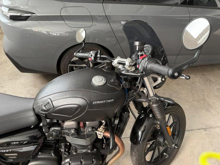 Tankcover + tanktas triumph street twin, Motoren, Onderdelen | Merk-onafhankelijk, Nieuw, Ophalen
