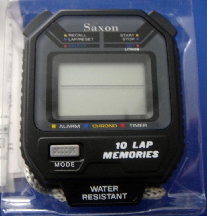 Chronomètre digital SAXON professionnel, 10 LAP memories, Sports & Fitness, Course, Jogging & Athlétisme, Neuf, Autres types, Autres marques