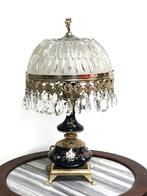 Lampe boudoir cristal putto Michelotti laiton cobalt✨🎁🤗👌, Antiquités & Art, Enlèvement ou Envoi