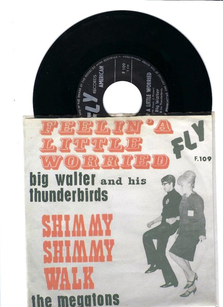 The Megatons, Big Walter And His Thunderbirds ‎– Feelin', Cd's en Dvd's, Vinyl Singles, Gebruikt, Single, R&B en Soul, 7 inch