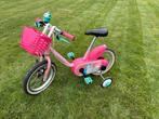 Kinderfiets 14inch met zijwieltjes en mandje, Ophalen, Gebruikt