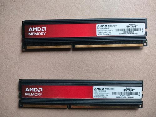 AMD 2x4 GB DDR3-1600 Entertainment Edition RAM, Computers en Software, RAM geheugen, Gebruikt, Desktop, 4 GB, DDR3, Ophalen of Verzenden