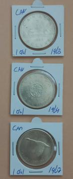 Canadese Zilveren Dollars - Set van 3 VOOR ZILVER SPOTPRIJS!, Verzenden, Noord-Amerika, Setje, Zilver