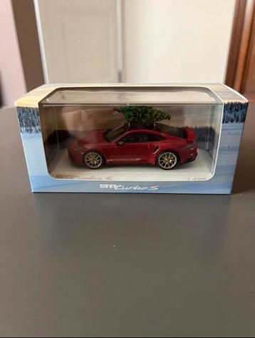 1:43 Porsche 911 Turbo S Kerst Editie Zeldzaam beschikbaar voor biedingen