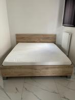 Tweepersoonsbed (zonder matras) met nachtkast, Ophalen of Verzenden, Zo goed als nieuw