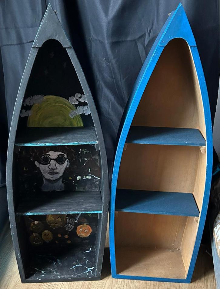 Lot de 2 étagères bateau en bois, Maison & Meubles, Accessoires pour la Maison | Étagères murales & Rayons de bibliothèque, Utilisé