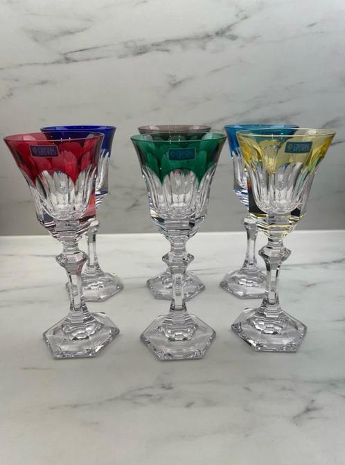 6 Sèvres kristallen glazen model Chenonceaux — Kleur, Antiek en Kunst, Antiek | Glaswerk en Kristal, Ophalen of Verzenden