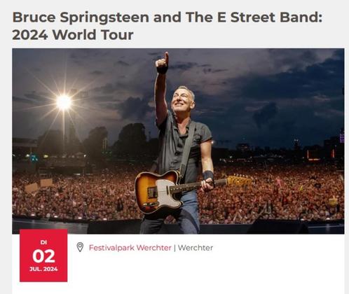 Springsteen Werchter 2 juli (2 tickets), Tickets & Billets, Concerts | Pop, Deux personnes, Juillet