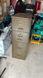 Art metal London vintage metalen archief kast met sleutel, Ophalen, Zo goed als nieuw