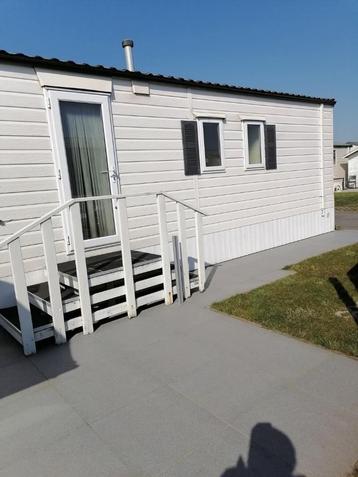 Te koop:Stacaravan aan zee, Caravans en Kamperen, Stacaravans, Tot en met 4