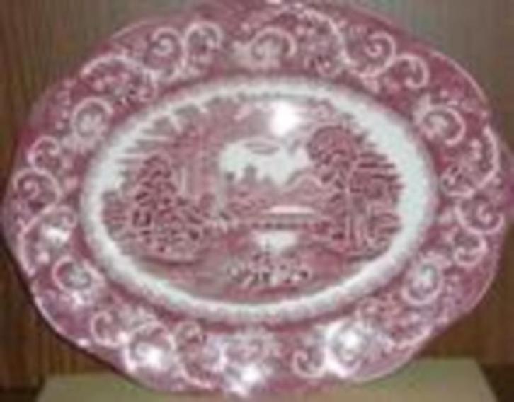 Ovalen bord  RIVER SCENE  CANTERBURY (Ironstone) (m), Huis en Inrichting, Keuken | Servies, Ophalen of Verzenden