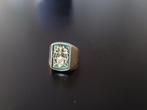 18kt gouden zegelring 9,56 g, Handtassen en Accessoires, Ringen, Gebruikt, Verzenden, Heer, Goud