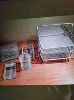 5-delige bureau-organizer + metalen gaasbak, Ophalen of Verzenden, Zo goed als nieuw