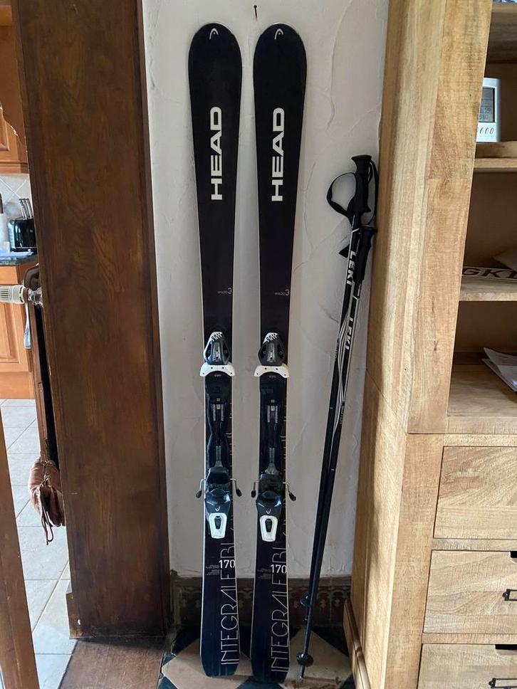 Lot Ski Head et bâtons Leki, Sport en Fitness, Skiën en Langlaufen, Gebruikt, Ski's, Ski, Head, 160 tot 180 cm, Ophalen