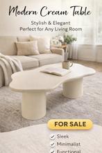salontafel crèmekleur, Huis en Inrichting, Tafels | Salontafels, Ophalen, Zo goed als nieuw