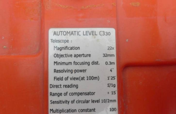 Télescope Sokkia C330 de Surveyor, Bricolage & Construction, Instruments de mesure, Comme neuf, Enlèvement