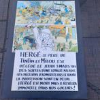 AFFICHE TINTIN/HERGÉ FABRIQUÉE ARTISANALEMENT*VINTAGE*1983., Enlèvement, Tintin, Comme neuf, Image, Affiche ou Autocollant
