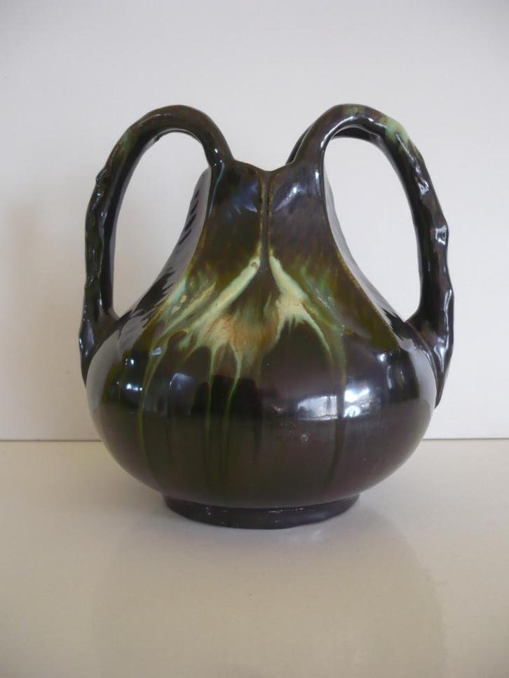 Vaas  keramiek Faience de Thulin Art Deco Belgium, Antiek en Kunst, Antiek | Keramiek en Aardewerk, Ophalen of Verzenden