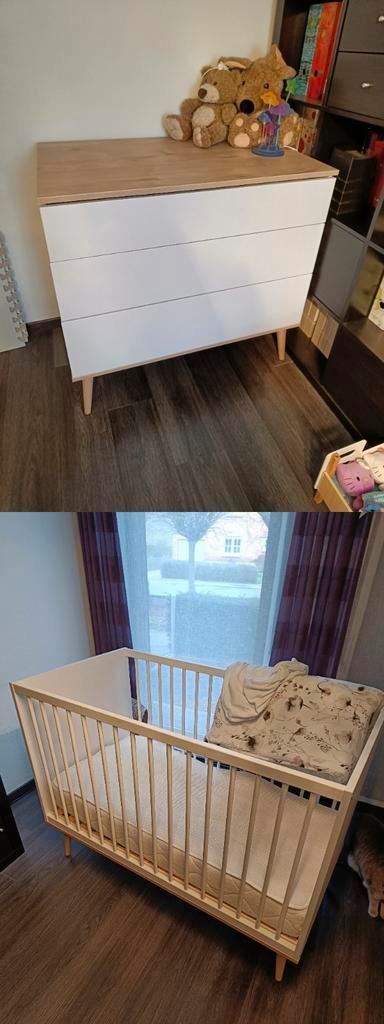 Babybed en commode Quax Flow, Kinderen en Baby's, Kinderkamer | Complete kinderkamers, Ophalen