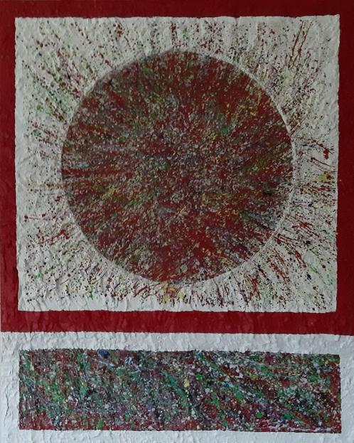 Schilderij: "Splash of colors". 100/80/4 cm., Antiek en Kunst, Kunst | Schilderijen | Modern, Ophalen