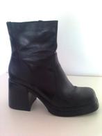 Boots / Bottines noires larges, Kleding | Dames, Schoenen, Lage of Enkellaarzen, Zo goed als nieuw, Zwart, Verzenden