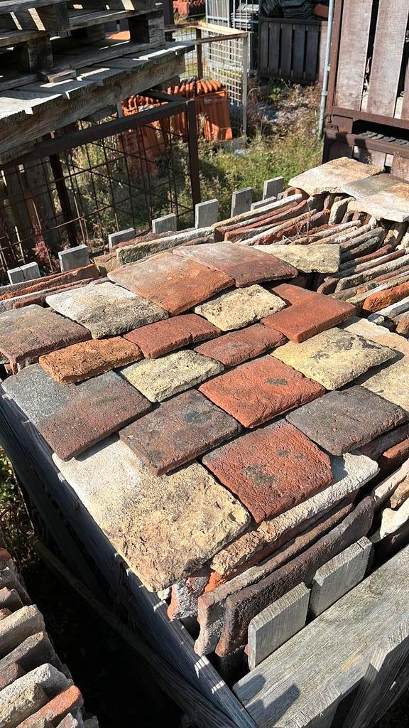 Bourgondische tegelpannen, Jardin & Terrasse, Pavé & Dalles, Utilisé, Autres types, Autres matériaux, 10 m²² ou plus, Enlèvement