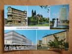 Postkaart Duitsland Gruss aus Magdeburg 5 pictures 1955, Verzamelen, Ophalen of Verzenden, Duitsland