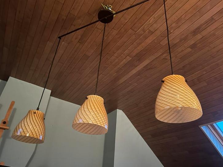 Plafondlamp muranoglas, Maison & Meubles, Lampes | Suspensions, Comme neuf, 75 cm ou plus, Verre, Métal, Enlèvement ou Envoi