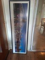 Rechthoekige posterkader, donkerblauw met zilvere rand, Ophalen, 50 tot 75 cm, 125 cm of meer, Zo goed als nieuw