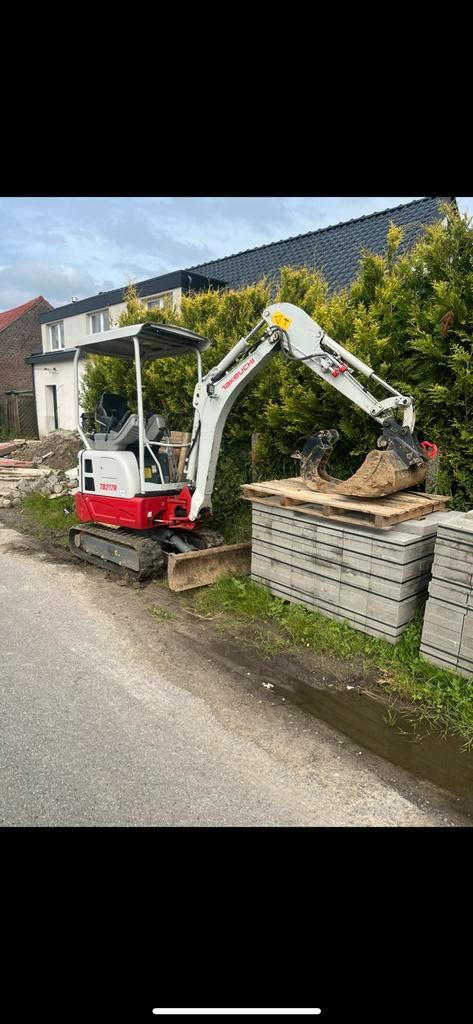 Te huur compacte krachtige minigraver 1,7ton, Zakelijke goederen, Machines en Bouw | Kranen en Graafmachines, Ophalen