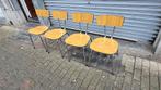 ancienne quatre chaises en formica vintage couleur marron an, Enlèvement ou Envoi