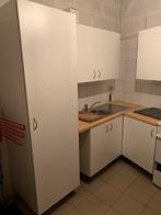 Keuken - wit melamine - 340 cm lang, Ophalen, Gebruikt, Overige materialen, Wit