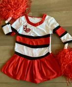 Cheerleader jurk met pompons - maat 128, Kinderen en Baby's, Ophalen of Verzenden, Zo goed als nieuw, 122 t/m 128