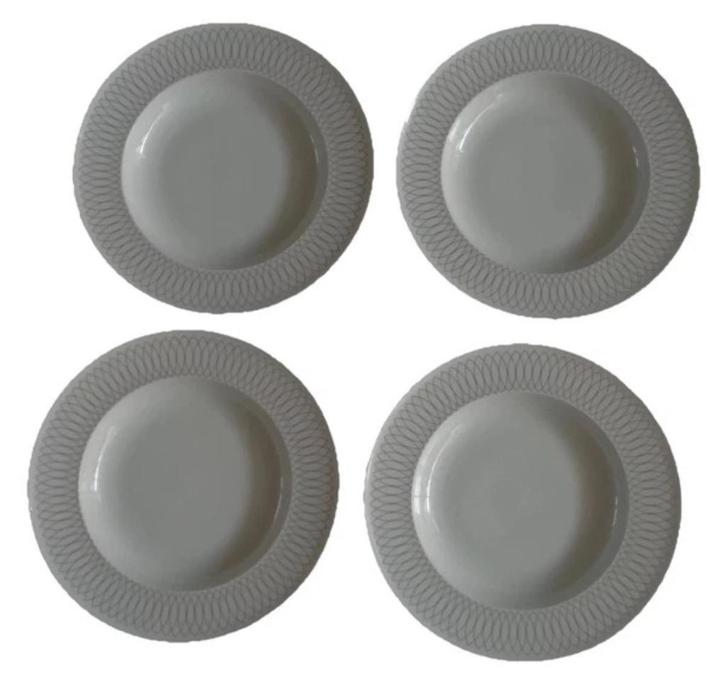 Arzberg Platinum Spiral 4x pastabord diep 23cm servies set, Huis en Inrichting, Keuken | Servies, Zo goed als nieuw, Verzenden