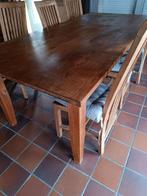 Houten tafel met 8 stoelen, Huis en Inrichting, Complete eetkamers, Ophalen
