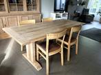 Eettafel 6 personen in lichte eik, Huis en Inrichting, Tafels | Eettafels, Ophalen, Landelijk modern, Eikenhout, 50 tot 100 cm