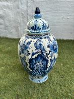 Vintage handgeschilderde Delfts blauwe dekselvaas, Verzamelen, Ophalen, Nieuw