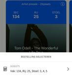 Tom Odell 3x ticket zitplaats 4/12/2025, Tickets en Kaartjes, Concerten | Pop, Drie personen of meer, December