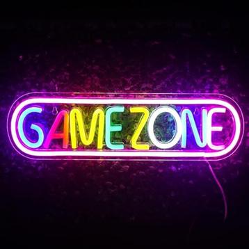 Lampe au néon LED Game Zone Gamer - LIVRAISON GRATUITE ET RA, Envoi, Neuf