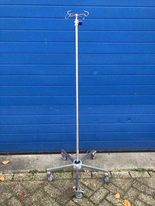 Verrijdbare infuuspaal RVS extra hoog met kroon, Diversen, Braces