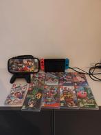 Nintendo Switch met 9 games en Pro controller, Ophalen of Verzenden, Zo goed als nieuw