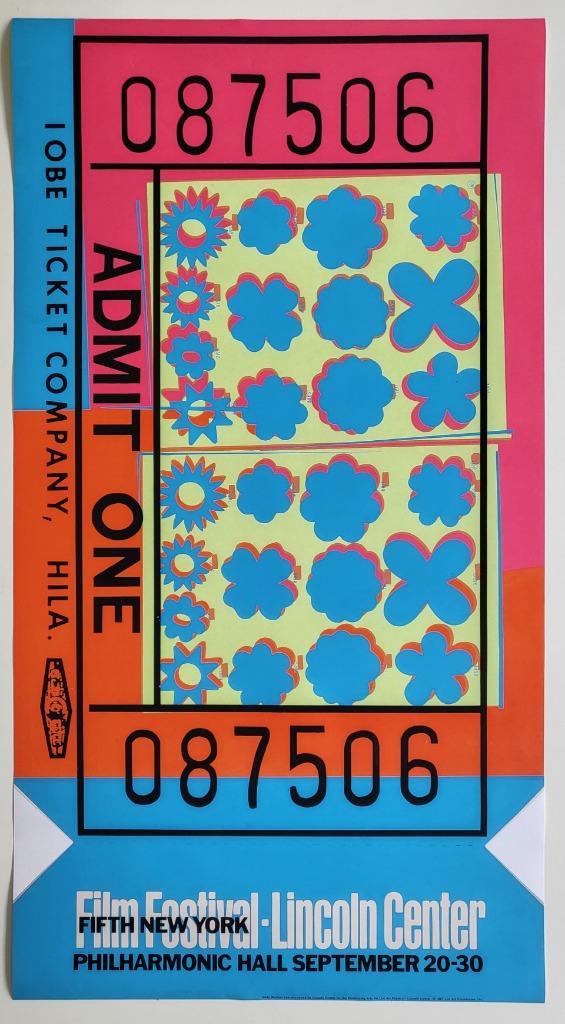 Andy Warhol - Lincoln Center - Ticket - Offset, Antiek en Kunst, Kunst | Litho's en Zeefdrukken, Verzenden