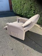 Lift lederen zetel, Huis en Inrichting, Ophalen, Eenpersoons, Zo goed als nieuw, Minder dan 150 cm